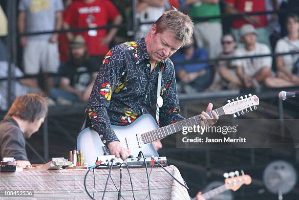 Nels Cline of Wilco during Bonnaroo 2007 - Day 3 - Wilco at What Stage in Manchester, Tennessee, United States.