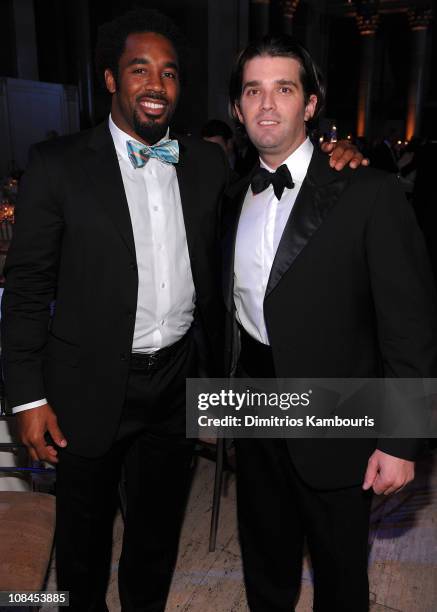 Dhani Jones and Donald Trump Jr. Attend the 2009 Smile Event presented by Operation Smile at Cipriani Wall Street on May 7, 2009 in New York City.