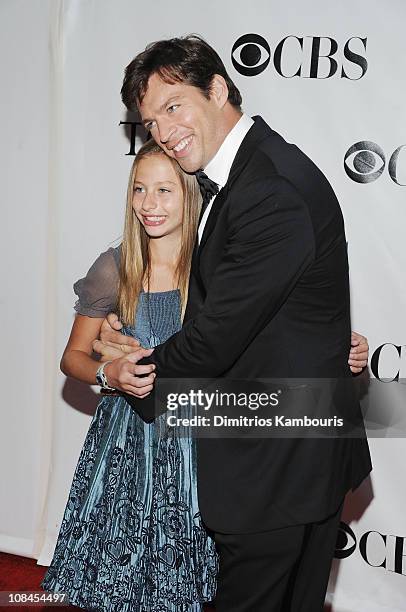 Musician Harry Connick Jr. And daughter Georgia Connick attend the 62nd Annual Tony Awards at Radio City Music Hall on June 15, 2008 in New York City.