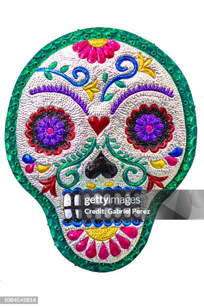 oaxacan folk art - mexican skull stock pictures, royalty-free photos & images