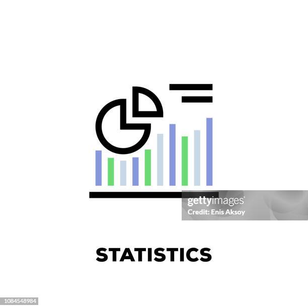 statistics line icon - computer dashboard stock illustrations