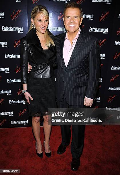 Personalities Juliet Huddy and Mike Jerrick attend the Entertainment Weekly & Vavoom Annual Upfront Party at the Bowery Hotel on May 13, 2008 in New...