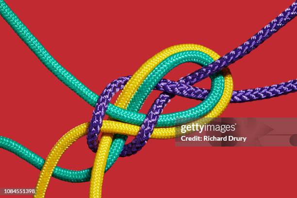 Three Colred Rope Three Coloured Ropes Knotting Together High-Res Stock Photo - Getty Images