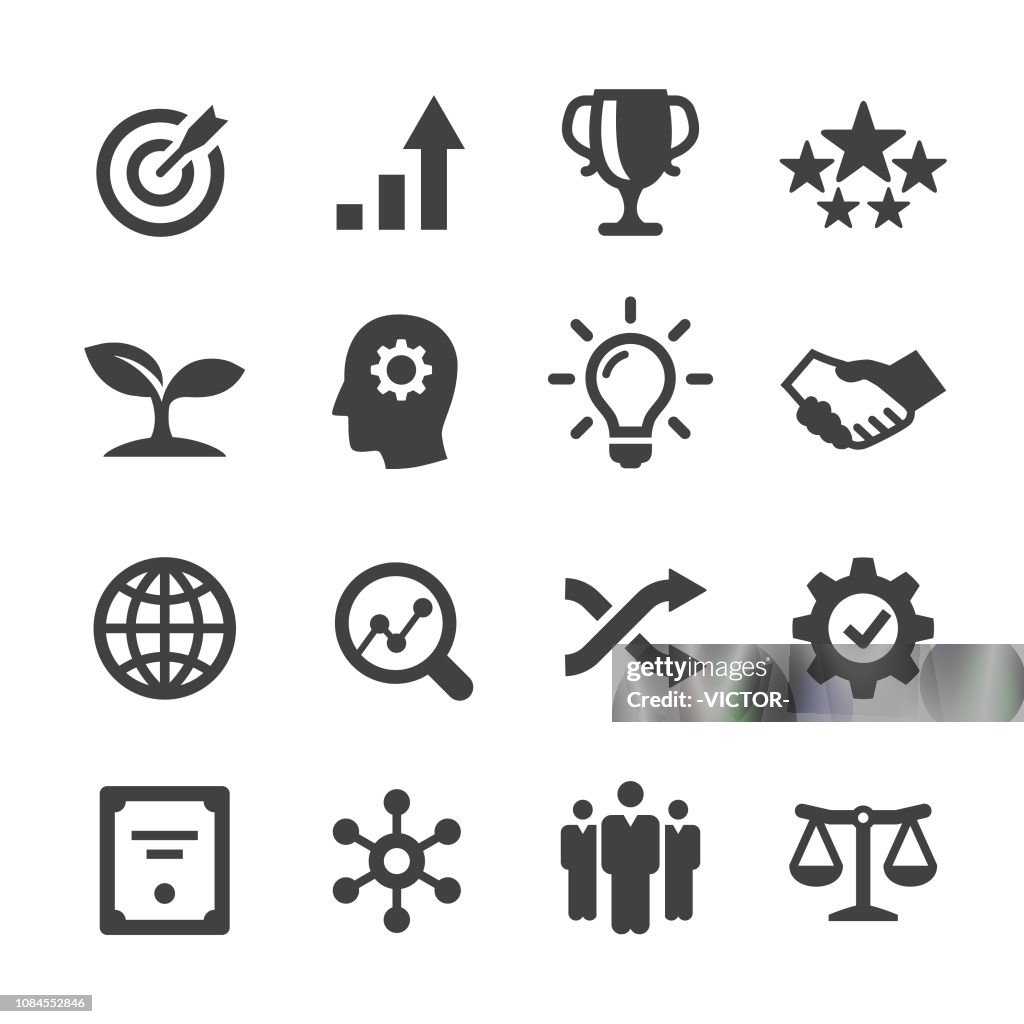 Kern waarden Icons Set - Acme serie