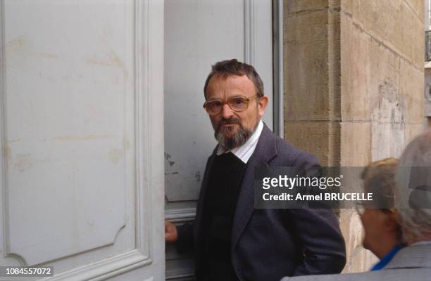 Albert Villemin, le grand-père de Gregory Villemin assassiné en 1984, à Dijon pour une audience devant le Juge Simon