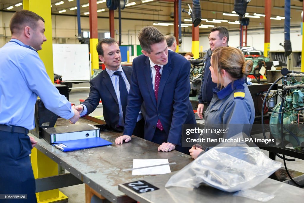 Gavin Williamson visit to MOD St Athan