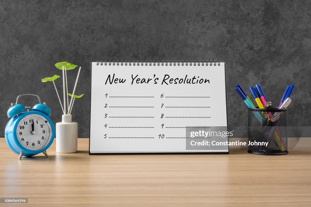 New Year Resolution On Notebook Page High-Res Stock Photo - Getty Images