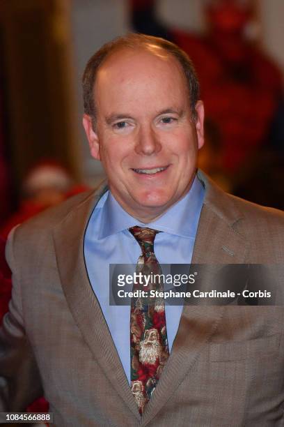Prince Albert II of Monaco attends the Christmas Gifts Distribution at Monaco Palace on December 19, 2018 in Monte-Carlo, Monaco.