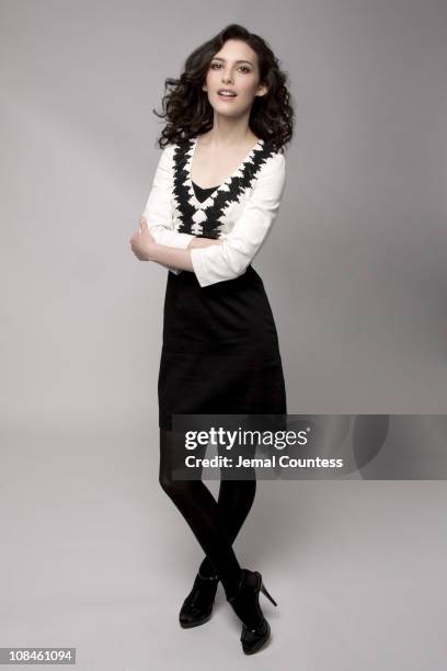 Actress Liane Balaban poses at 75 Varick Street December 16, 2008 in New York City.