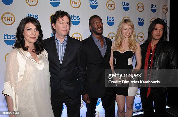 Gina Bellman, Timothy Hutton, Aldis Hodge, Beth Riesgraf, and Christian Kane attend the TEN Upfront presentation at Hammerstein Ballroom on May 19,...