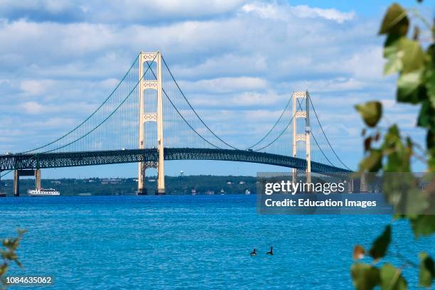 Strait of Mackinac Bridge in northern Michigan.