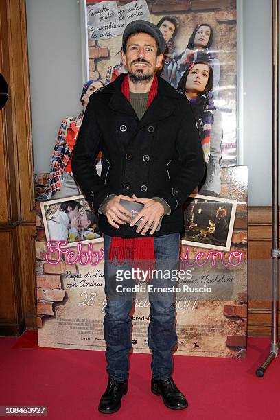 Gaetano Bruno attends the "Febbre Da Fieno" premiere at Emassy Cinema on January 27, 2011 in Rome, Italy.