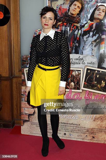 Camilla Filippi attends the "Febbre Da Fieno" premiere at Emassy Cinema on January 27, 2011 in Rome, Italy.