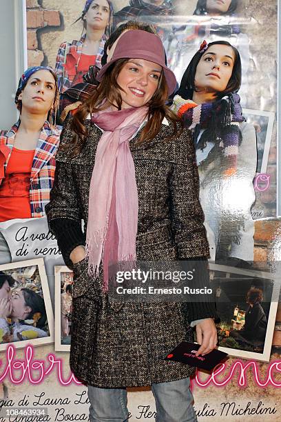 Cristine Filangeri attends the "Febbre Da Fieno" premiere at Emassy Cinema on January 27, 2011 in Rome, Italy.