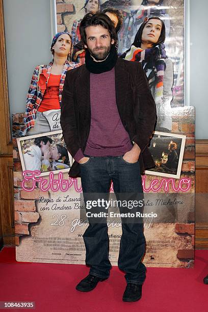 Luigi Pisani attends the "Febbre Da Fieno" premiere at Emassy Cinema on January 27, 2011 in Rome, Italy.