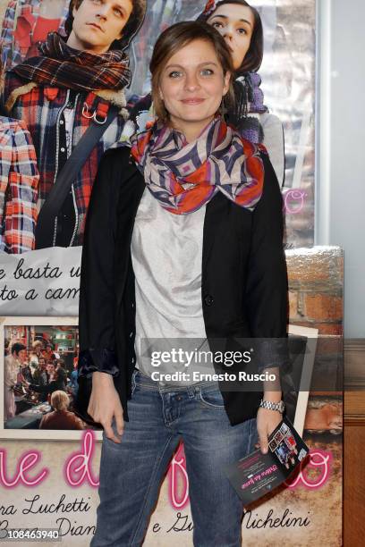 Lucrezia Piaggio attends the "Febbre Da Fieno" premiere at Emassy Cinema on January 27, 2011 in Rome, Italy.