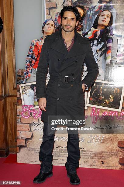 Marco Bocci attends the "Febbre Da Fieno" premiere at Emassy Cinema on January 27, 2011 in Rome, Italy.