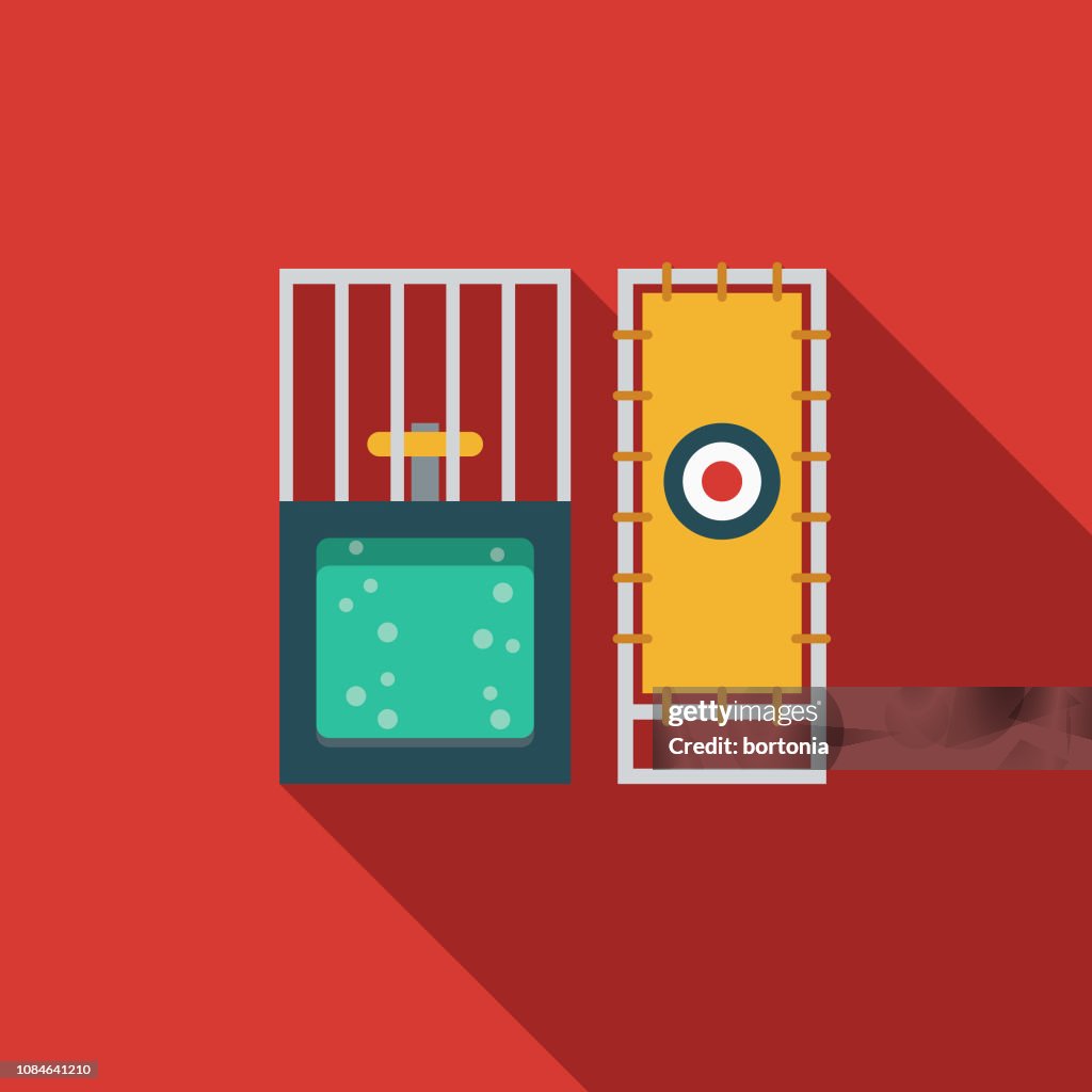 Dunk Tank Flat Design April Fools Day Icon