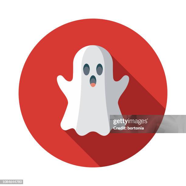 gespenst aprilscherze flache bauweise tag-symbol - ghost stock-grafiken, -clipart, -cartoons und -symbole