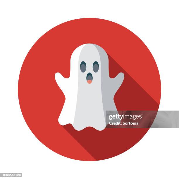 illustrazioni stock, clip art, cartoni animati e icone di tendenza di icona del giorno dei folli d'aprile del design piatto fantasma - fantasma
