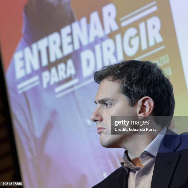 Albert Rivera attends the 'Entrenar para dirigir' book presentation at Abante space on December 19, 2018 in Madrid, Spain.