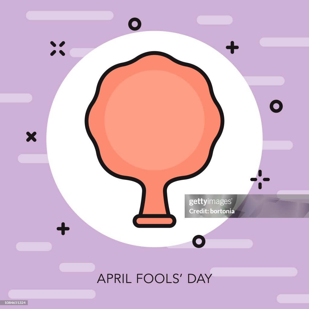 Air Bag Thin Line April Fools Day Icon