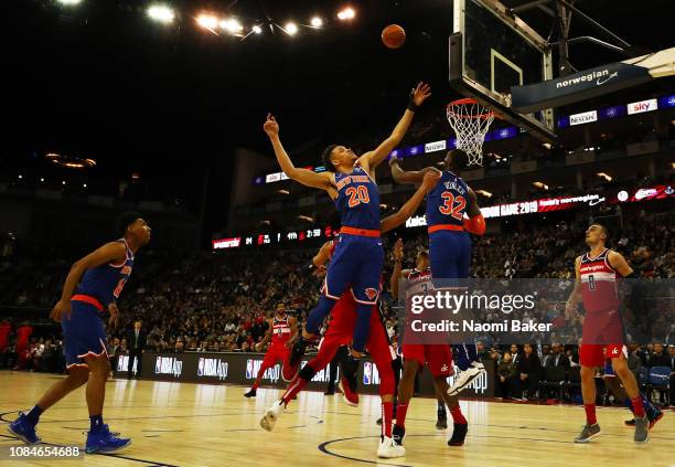 General view during the NBA London game 2019 between Washington Wizards and New York Knicks at The O2 Arena on January 17, 2019 in London, England.