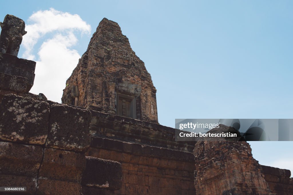 Low Angle View Of Old Temple Against Sky