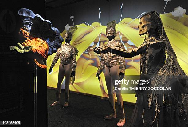 Picture taken on January 26, 2011 at the "Centre national du costume de scene" in Moulins, central France, shows costumes displayed during the...