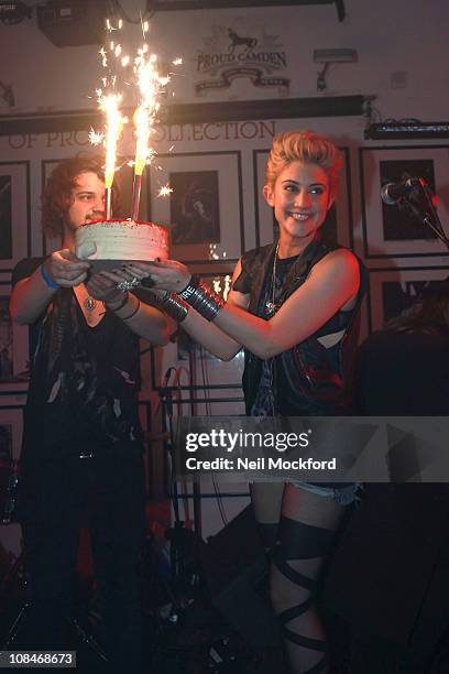 Katie Waissel celebrates her 25th Birthday at Proud Camden on January 27, 2011 in London, England.