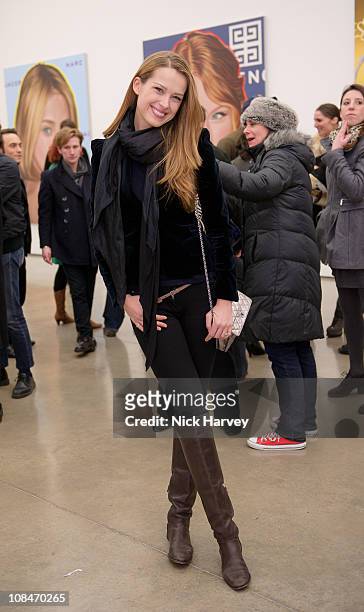 Petra Nemkova attends the Richard Phillips 'Most Wanted' exhibition at White Cube Gallery on January 27, 2011 in London, England.