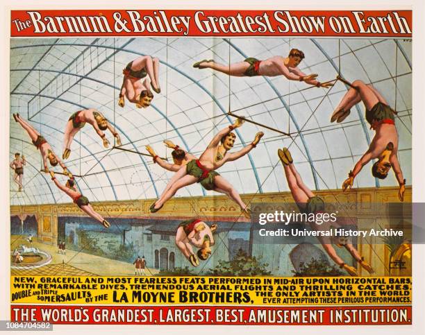 The Barnum & Bailey Greatest Show on Earth, The Worlds Grandest, Largest, Best Amusement Institution, La Moyne Brothers, Circus Poster, Lithograph,...