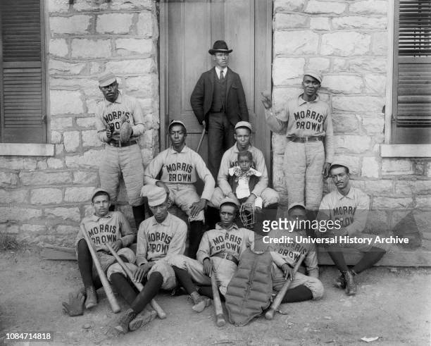 African American Baseball Players, Morris Brown College, Atlanta, Georgia, USA, WEB DuBois Collection, 1900.