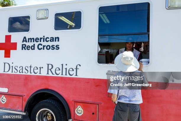 Florida, Bonita Springs, Red Cross disaster relief truck.