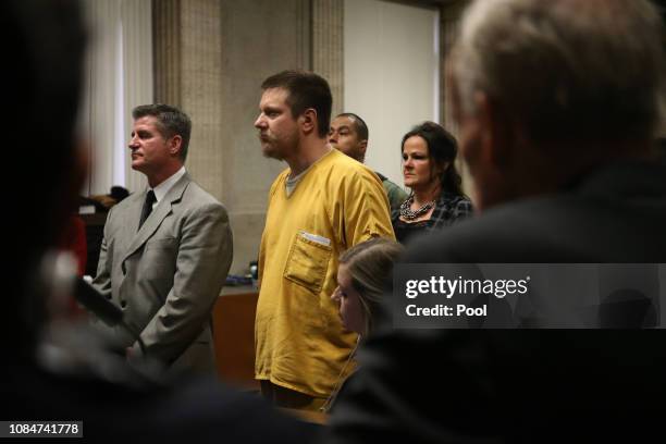 Former Chicago police Officer Jason Van Dyke and his attorney Daniel Herbert attend Van Dyke's sentencing hearing at the Leighton Criminal Court...