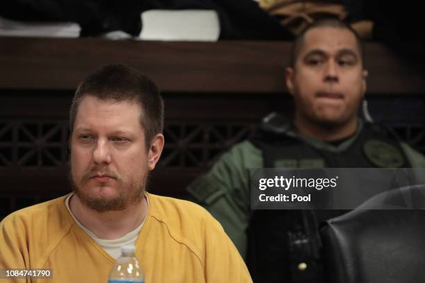 Former Chicago police Officer Jason Van Dyke and his attorney Daniel Herbert attend Van Dyke's sentencing hearing at the Leighton Criminal Court...