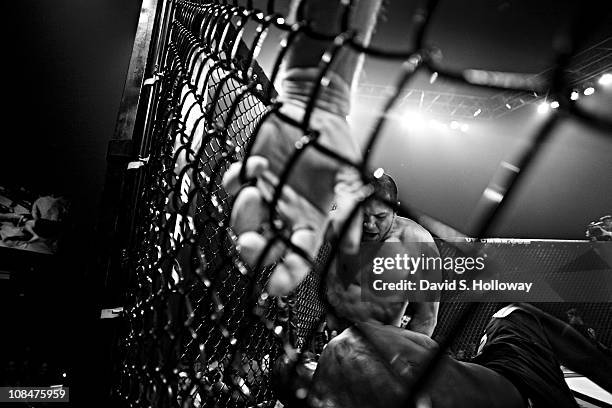 Kris "Savage" McCray fights Manny Okorie at UWC 5, Man 'O' War Extreme Cage Fighting at the George Mason University Patriot Center in Fairfax,...