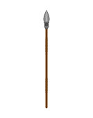 Spear isolated. pole weapons. lance isolated. Battle shaft