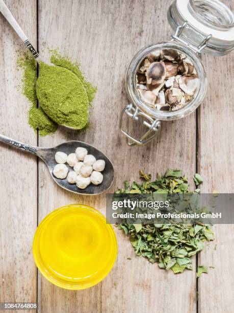 various moringa products - moringa oleifera stock pictures, royalty-free photos & images