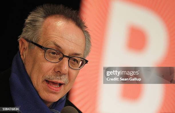 Dieter Kosslick, Director of the Berlinale International Film Festival, speaks to the Association of Foreign Journalists on January 28, 2011 in...