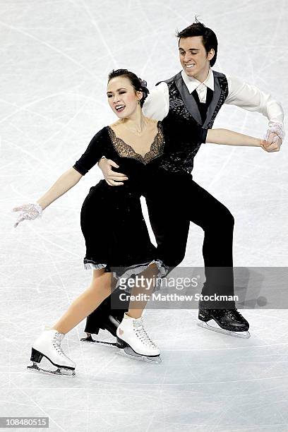 Madison Chock and Greg Zuerlein compete in the Championship Dance Short Dance during the U.S. Figure Skating Championships at the Greensboro Coliseum...