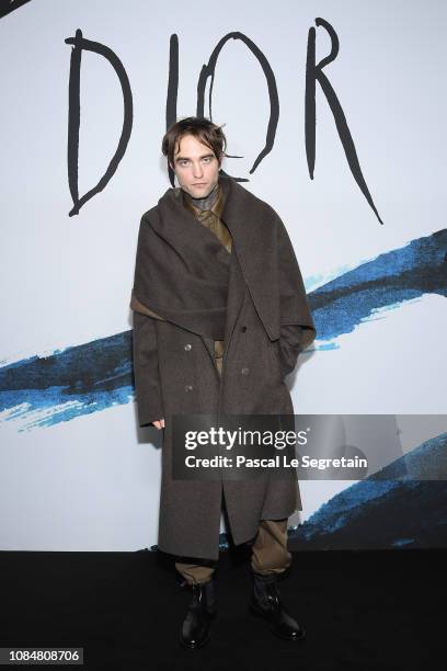 Robert Pattinson attends the Dior Homme Menswear Fall/Winter 2019-2020 show as part of Paris Fashion Week on January 18, 2019 in Paris, France.