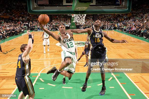 Boston Celtics Von Wafer in action vs Utah Jazz at Francisco Elson at TD Garden.Boston, MA 1/21/2011CREDIT: Damian Strohmeyer