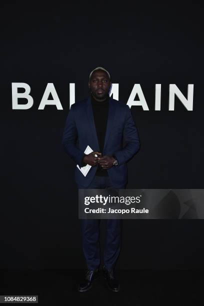 Pri Noir attends the Balmain Homme Menswear Fall/Winter 2019-2020 show as part of Paris Fashion Week on January 18, 2019 in Paris, France.