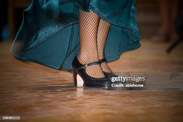 flamenco feet - seamed stockings bildbanksfoton och bilder