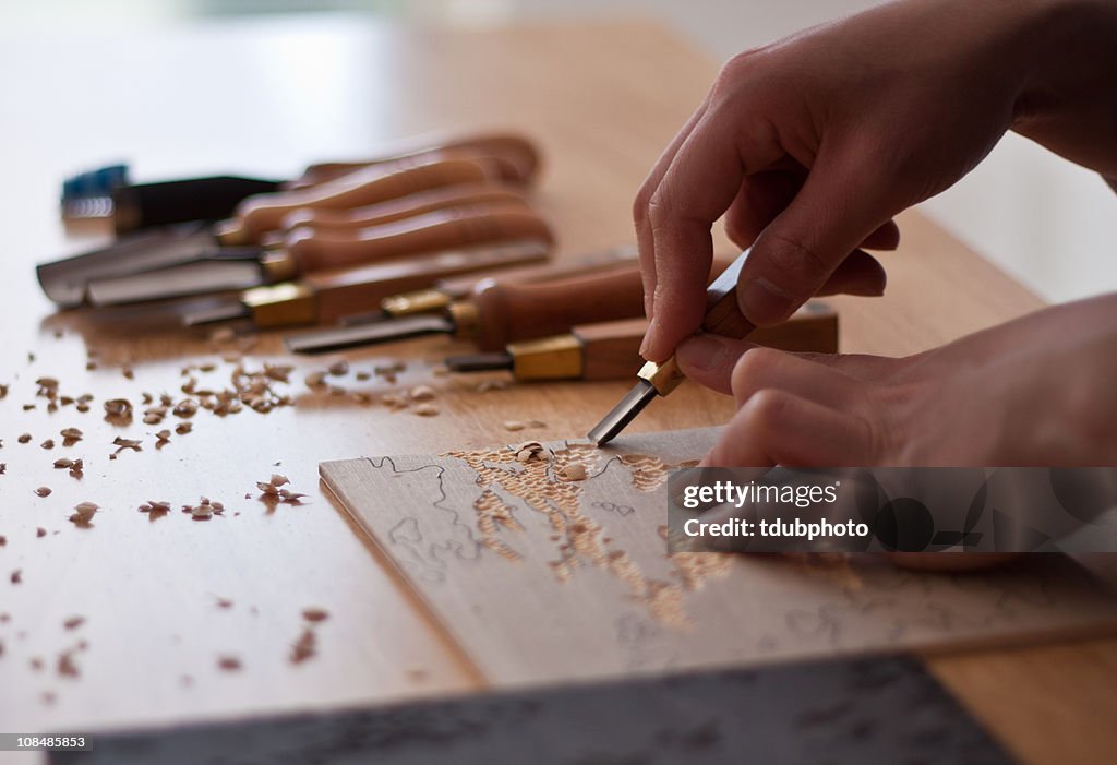 Wood block printing