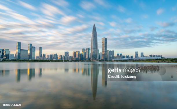 shenzhen city downtown district - shenzhen stock pictures, royalty-free photos & images