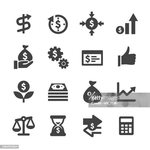 return sie on investment icons - acme-serie - roi stock-grafiken, -clipart, -cartoons und -symbole