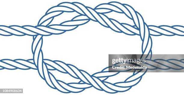 nautical knot - twisted rope vector stock illustrations
