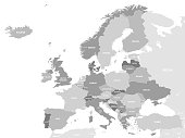 Detailed Vector Map of Europe